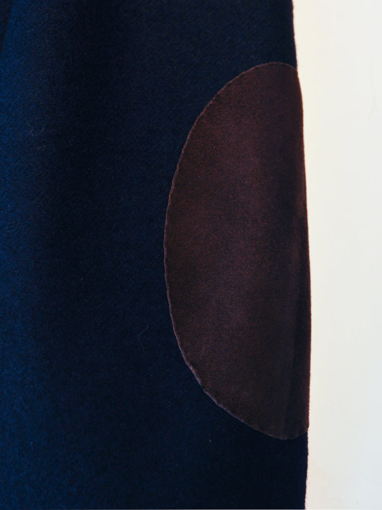 Lardini Navy Blue Loro Piana Zelander Merino Wool Overcoat