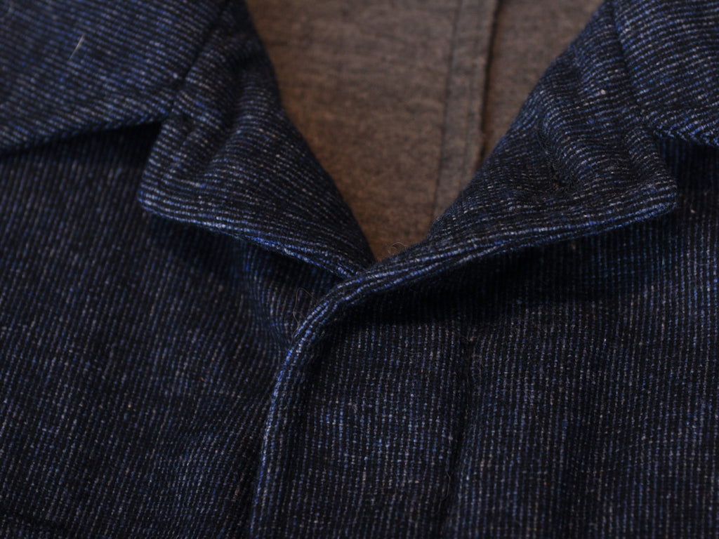 Lardini Washed Blue Fleece Twill Identity Jacket