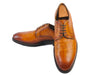 Magnanni Brown Pebbled Leather Derby Shoes