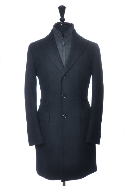 Harry Rosen Signature LBM 1911 Charcoal Grey Cashmere Blend Overcoat