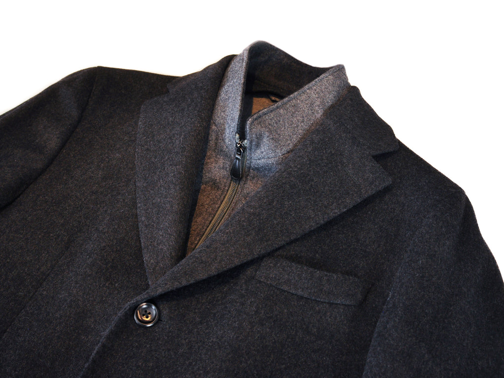 Harry Rosen Signature LBM 1911 Charcoal Grey Cashmere Blend Overcoat