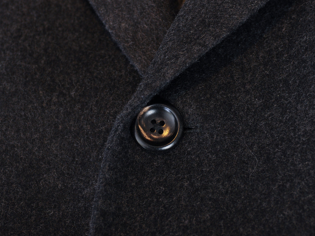 Harry Rosen Signature LBM 1911 Charcoal Grey Cashmere Blend Overcoat