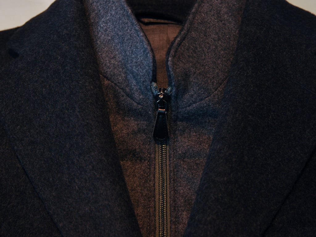 Harry Rosen Signature LBM 1911 Charcoal Grey Cashmere Blend Overcoat