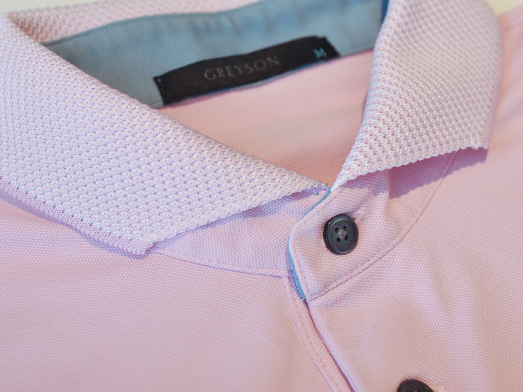 Greyson Pink Golf Polo