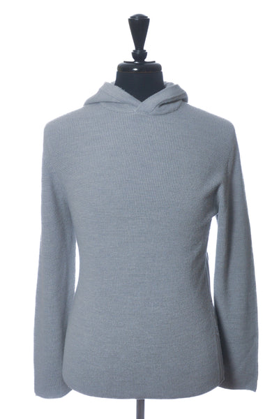 G/Fore Grey Waffle Stitch Knit Merino Hoodie