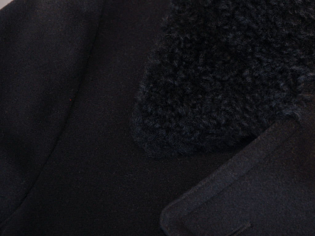 Dolce & Gabbana Black Cashmere Blend Double Breasted Coat