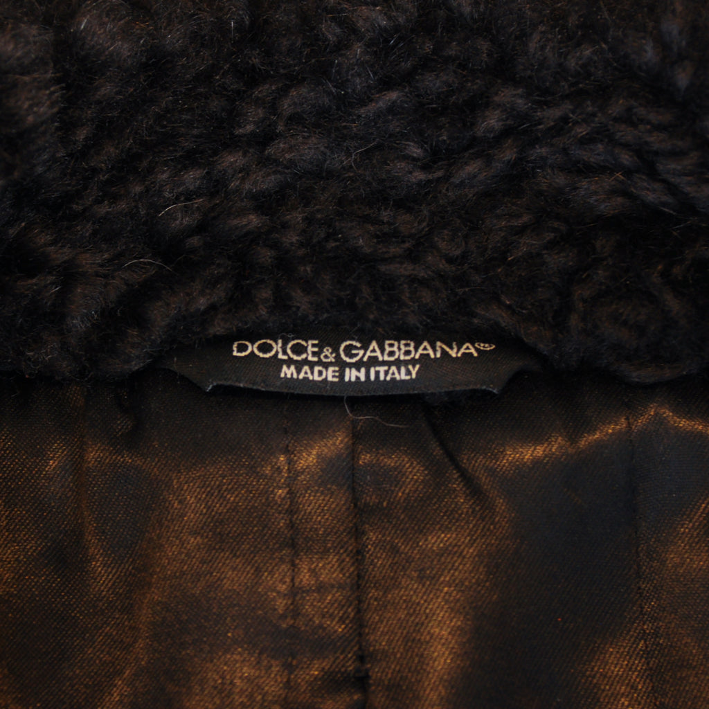 Dolce & Gabbana Black Cashmere Blend Double Breasted Coat