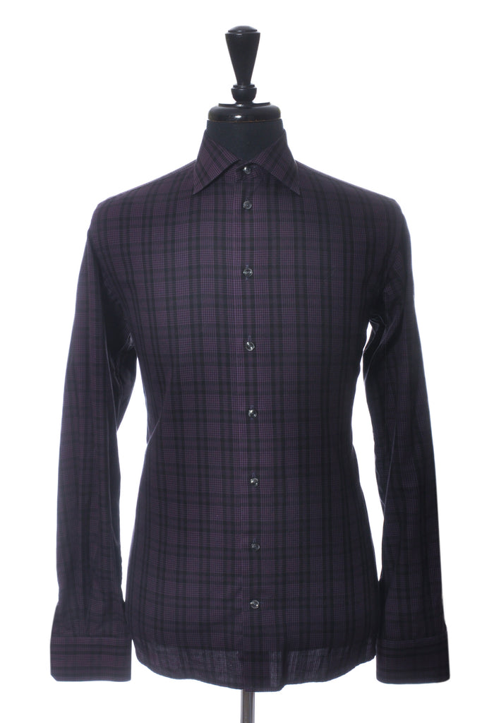 Eton Purple Check Slim Fit Shirt