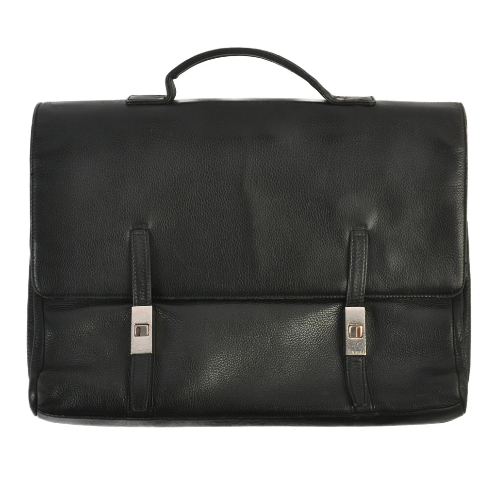 Gucci Black Leather Briefcase