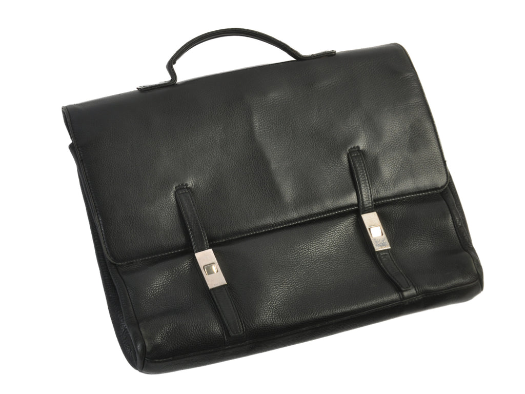 Gucci Black Leather Briefcase
