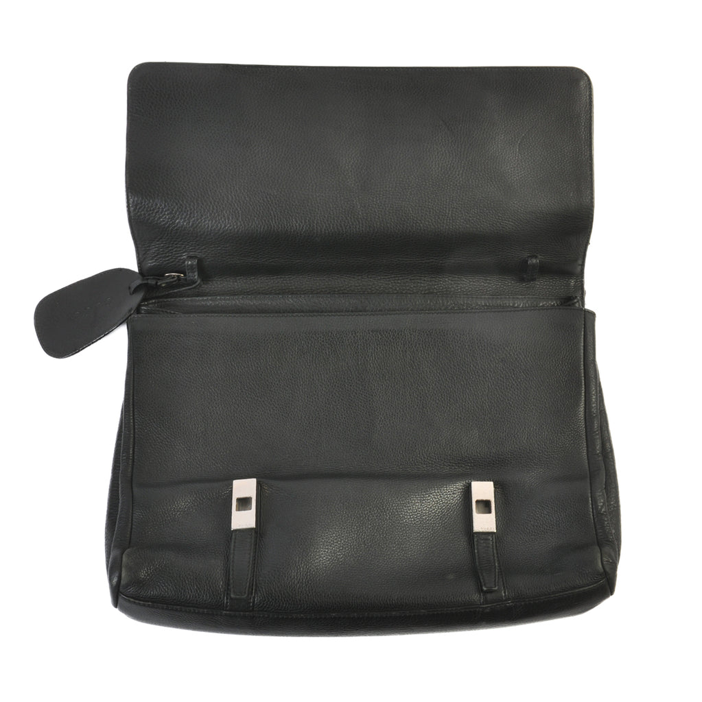 Gucci Black Leather Briefcase