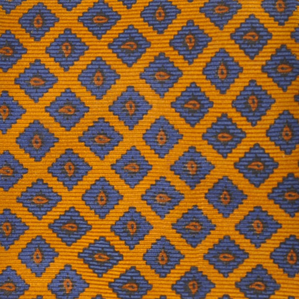 Brooks Brothers Navy on Bronze Print Tie