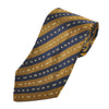 Chanel Paris Gold and Navy Blue Striped Tie