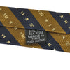 Chanel Paris Gold and Navy Blue Striped Tie
