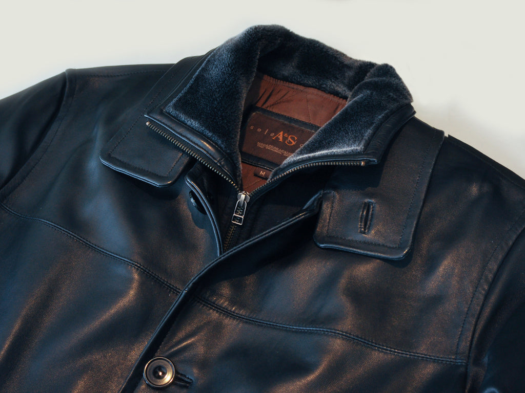 A&S Selections Black Leather Coat