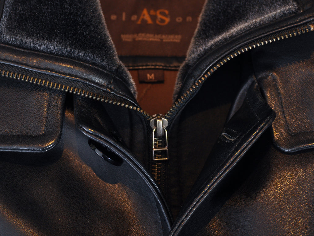 A&S Selections Black Leather Coat