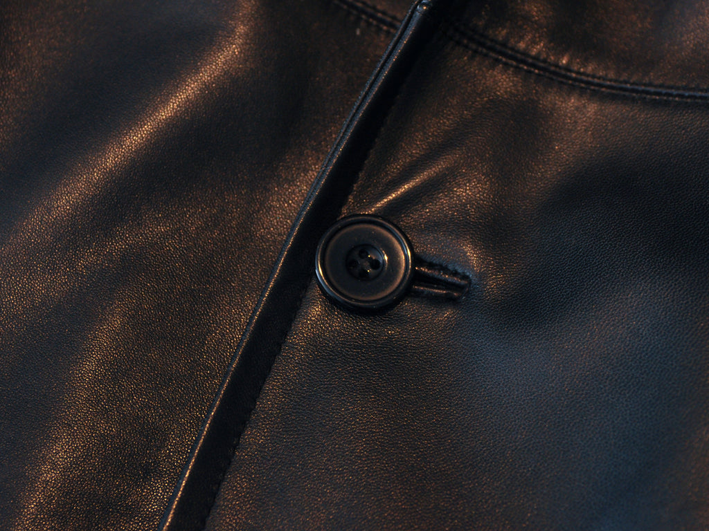 A&S Selections Black Leather Coat