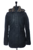 Unbranded Black Hooded Shearling Coat