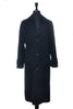 Hugo Boss Vintage Navy Blue Loro Piana Angora Cashmere Xedos Overcoat