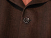 Biella Brown Herringbone Wool Coat