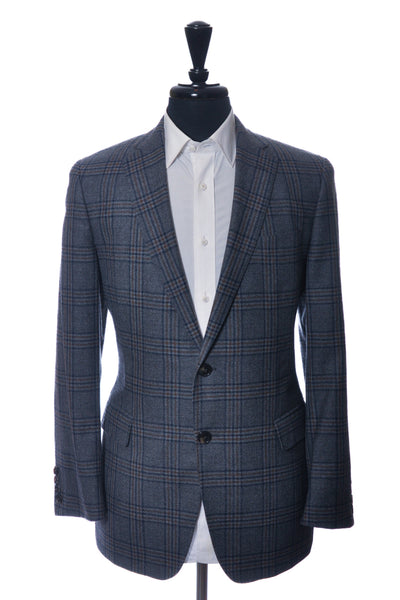 Etro Grey Check Flannel Blazer