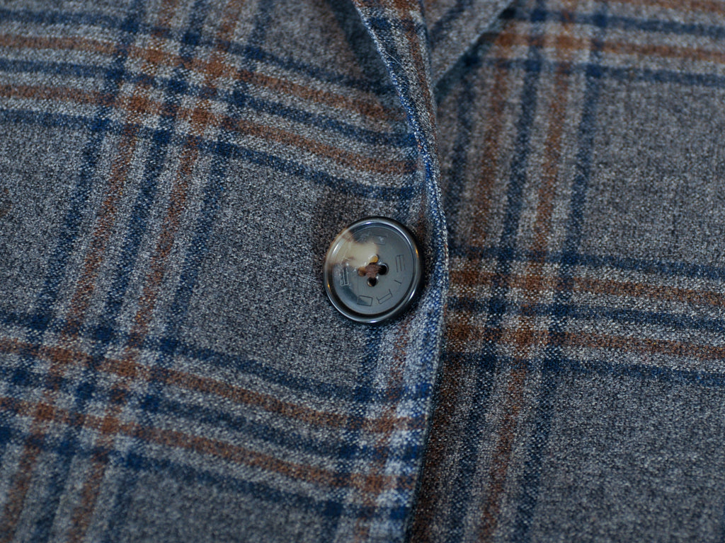 Etro Grey Check Flannel Blazer