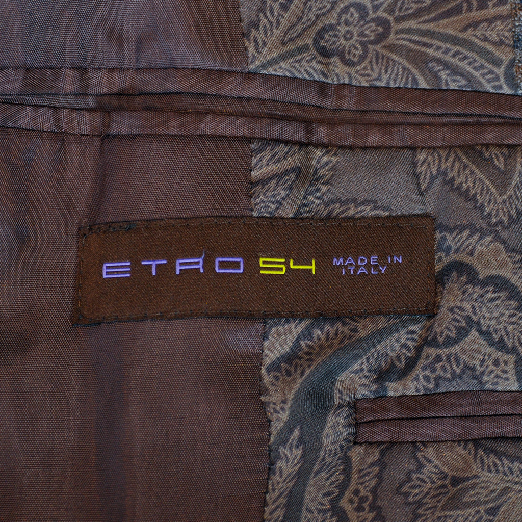 Etro Grey Check Flannel Blazer