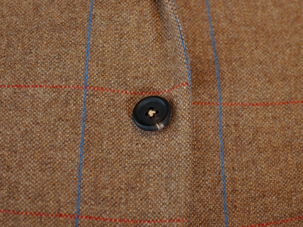 Harvie & Hudson Tan Check Lovat Tweed Blazer