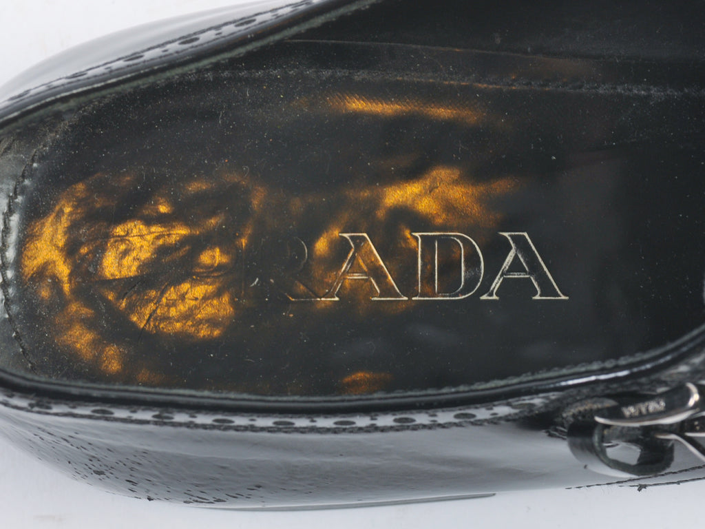 Prada Black Double Monk Strap Shoes