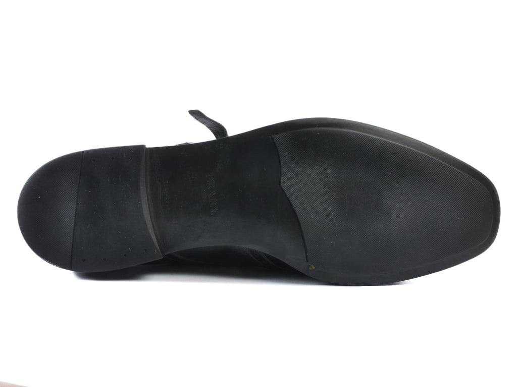 Prada Black Double Monk Strap Shoes
