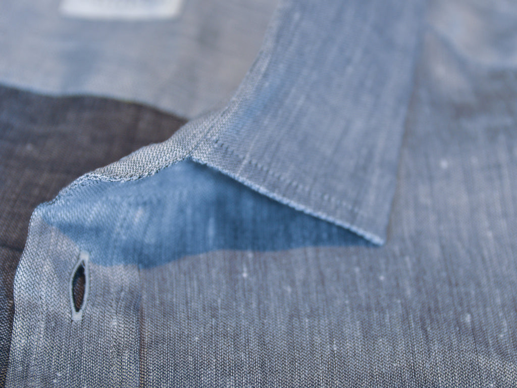 Armani Collezioni Grey Linen Blend Shirt