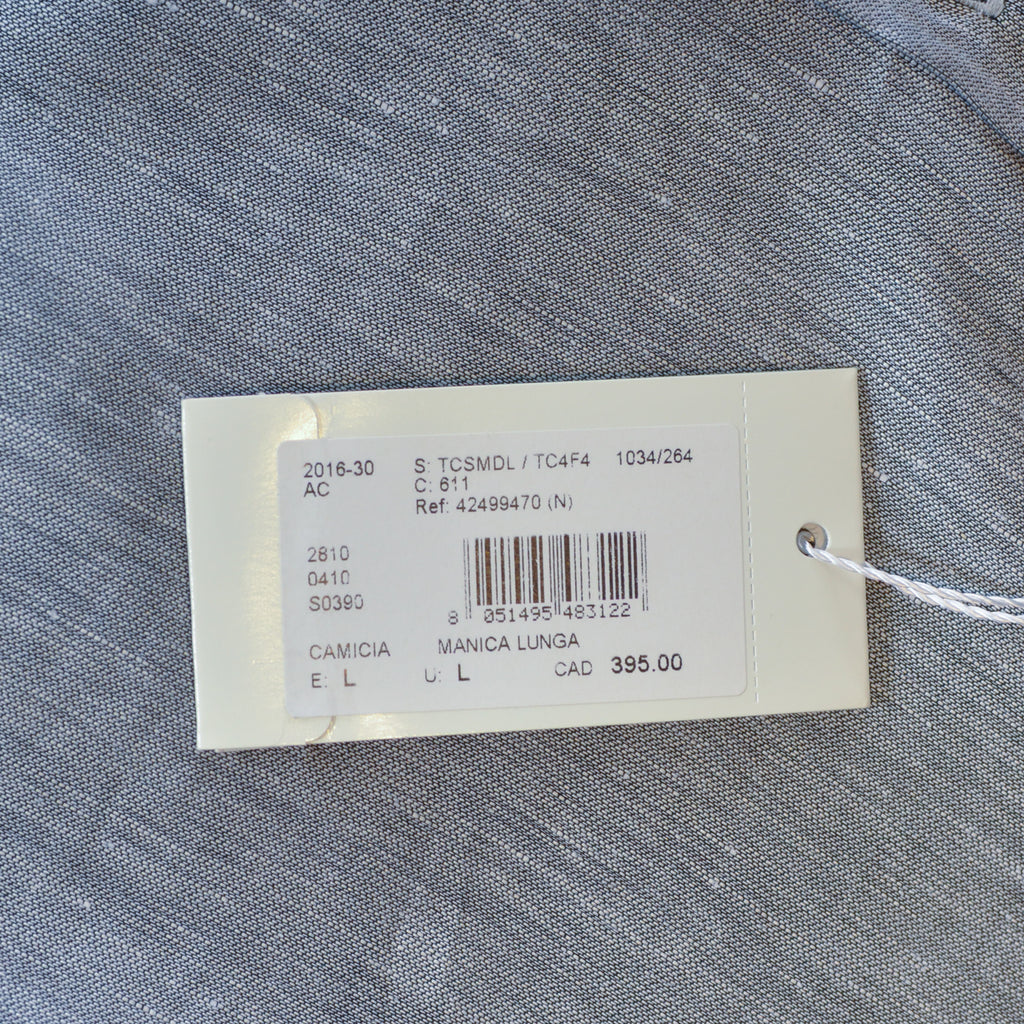 Armani Collezioni Grey Linen Blend Shirt