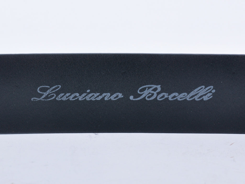 Luciano Bocelli Black Calf Skin Leather Belt