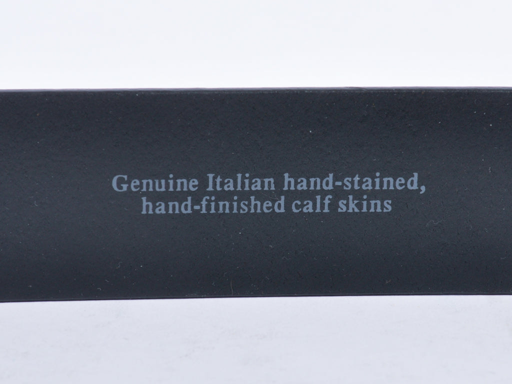 Luciano Bocelli Black Calf Skin Leather Belt