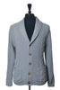 Ernest Sewn Grey Cable Knit Shawl Cardigan