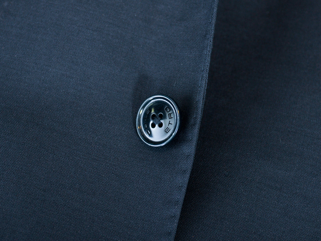 Etro Deep Navy Blue Wool Suit