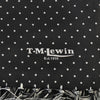 T.M. Lewin Black Polka Dot Silk Scarf