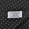T.M. Lewin Black Polka Dot Silk Scarf
