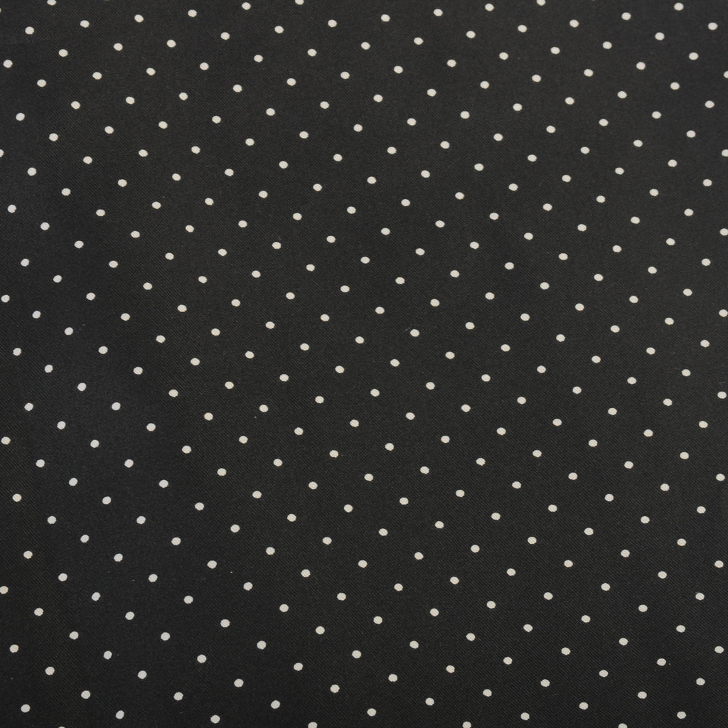 T.M. Lewin Black Polka Dot Silk Scarf