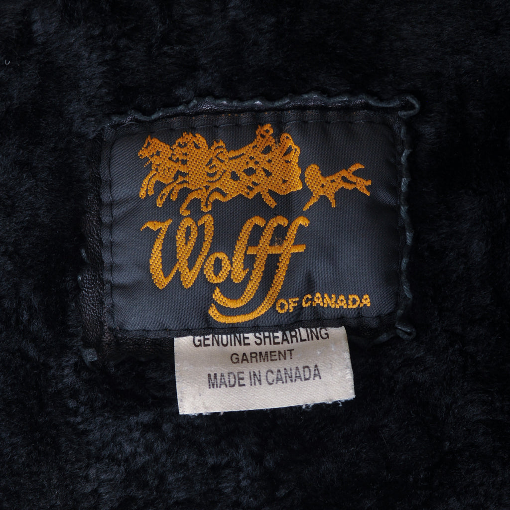 Wolff of Canada Black Shearling Coat