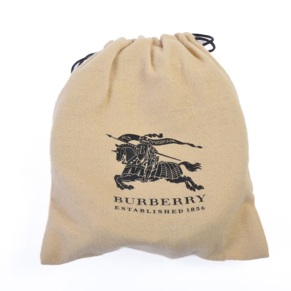 Burberry Black Embossed Check Leather Belt