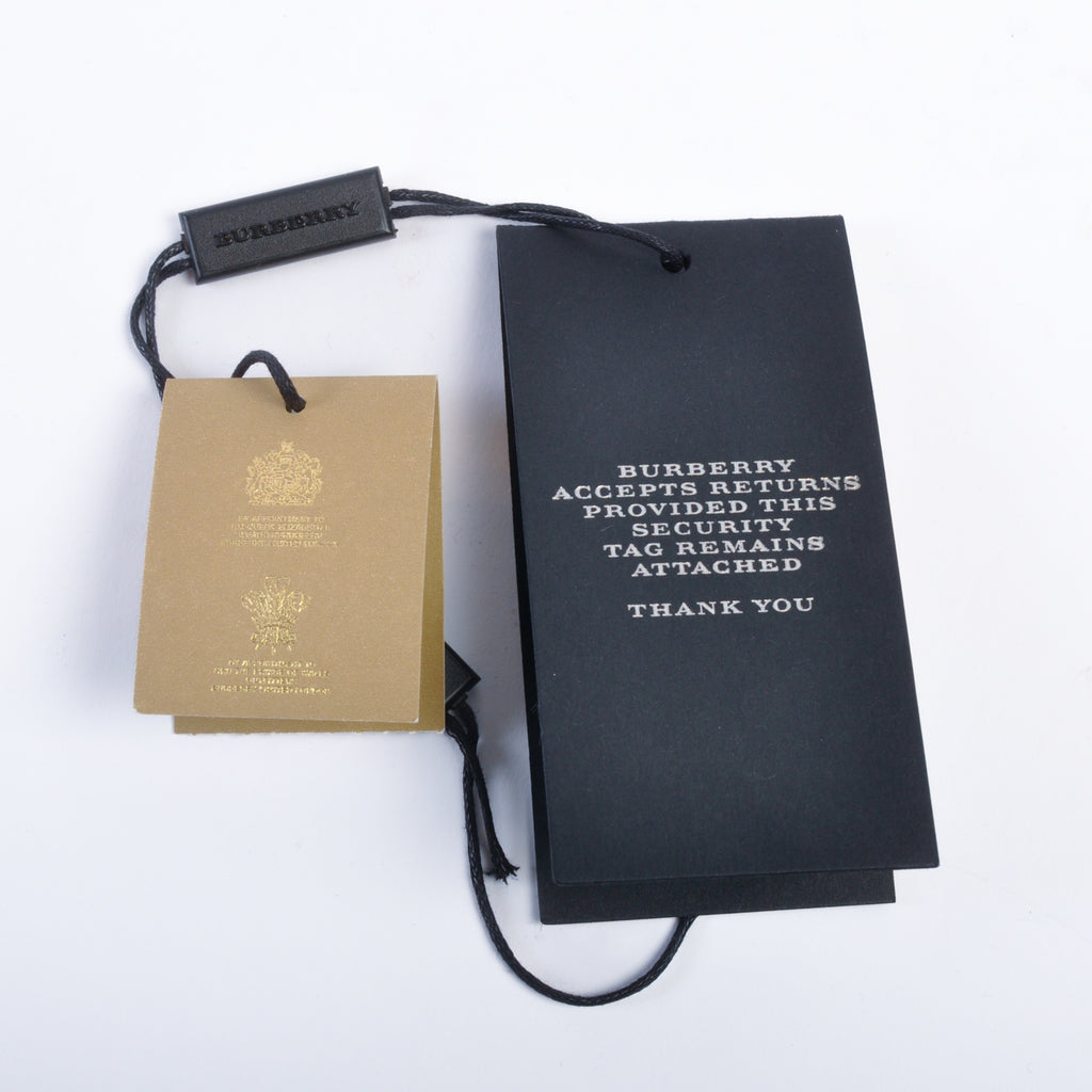 Burberry Black Embossed Check Leather Belt