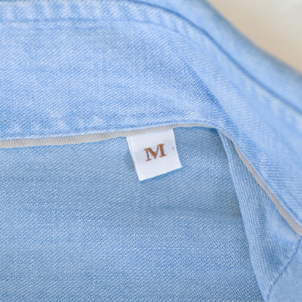 Brunello Cucinelli Light Blue Basic Fit Denim Shirt