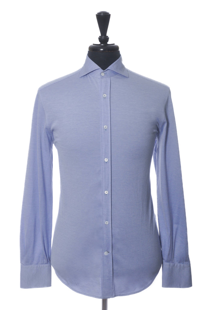 Brunello Cucinelli NWT Blue Basic Fit Jersey Shirt