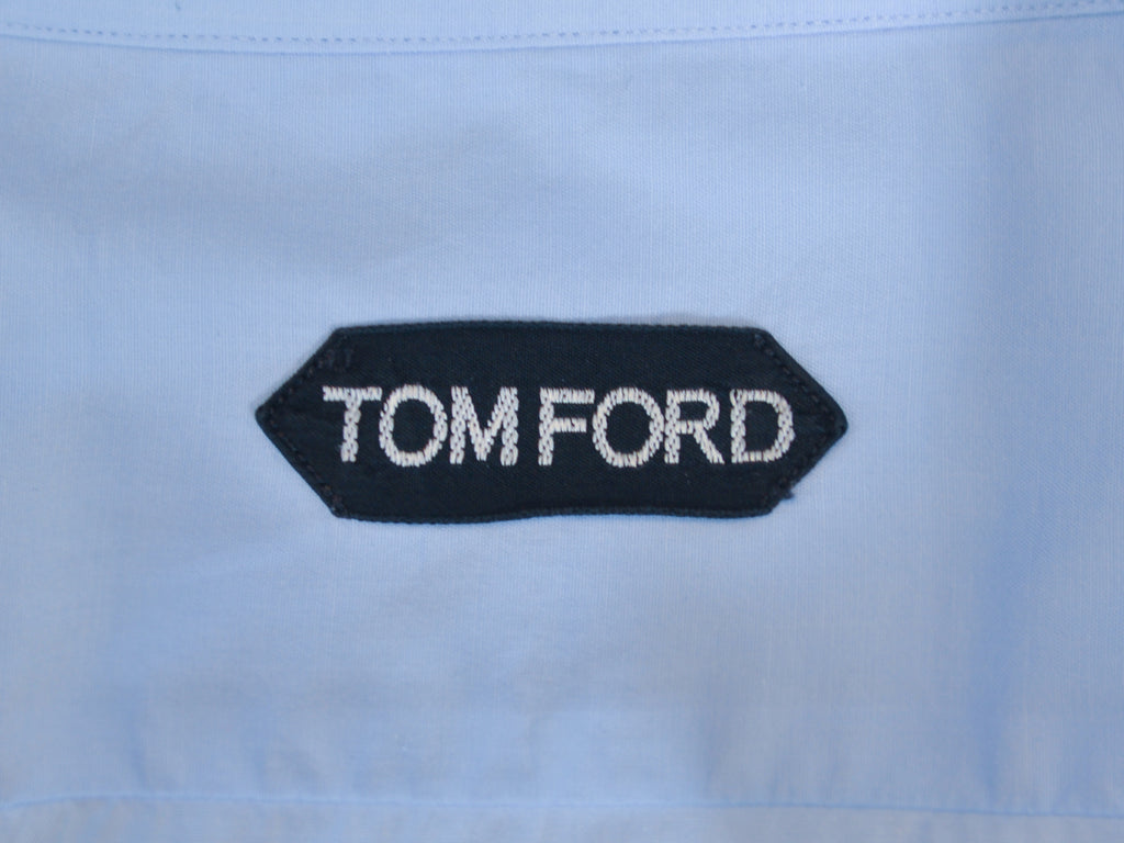 Tom Ford Blue Cotton Dress Shirt