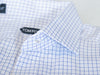 Tom Ford Navy Blue on White Graph Check Shirt