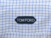 Tom Ford Navy Blue on White Graph Check Shirt