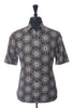 Frescobol Carioca Green Print Linen Blend Short Sleeve Shirt