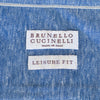 Brunello Cucinelli Blue Leisure Fit Linen Blend Jersey Shirt