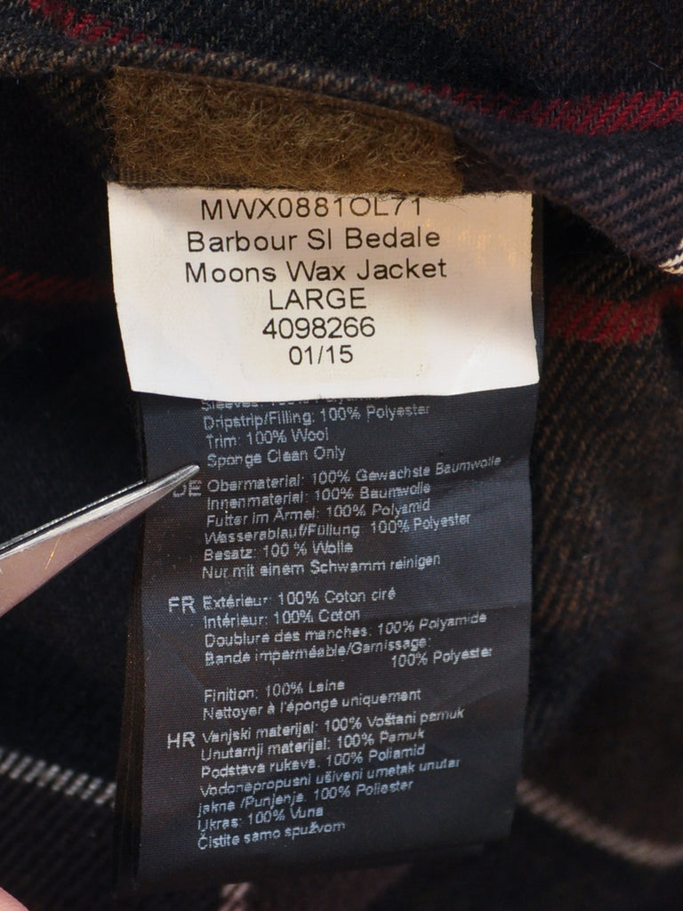 Barbour Brown Waxed Cotton Bedale Moons Jacket